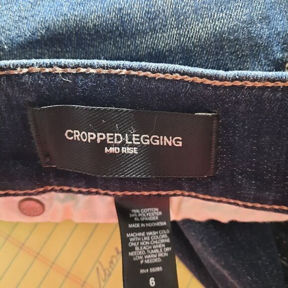 Express Jeans Ladies 6 Cropped Leggings raw hem - Picture 9 of 9
